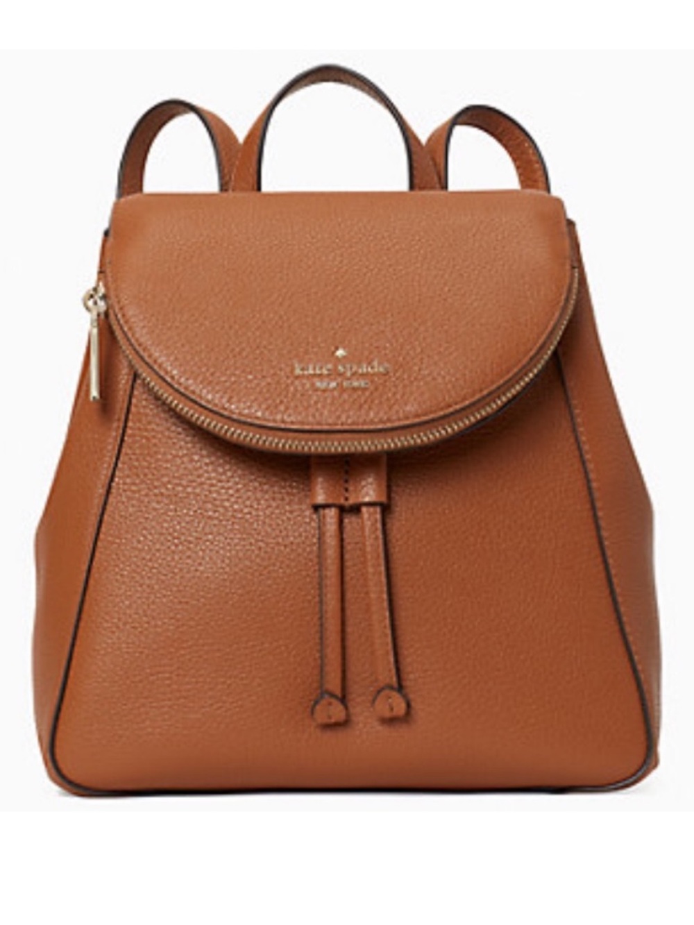 Kate Spade Leila Medium Flap Brown Backpack